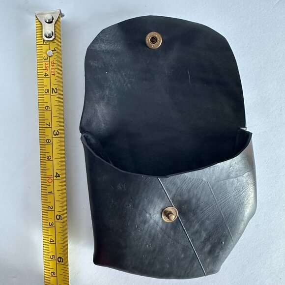 Upcycled Tire Bag Y2K Grunge Goth Biker Rubber Purse + Coin Pouch - Picture 9 of 11